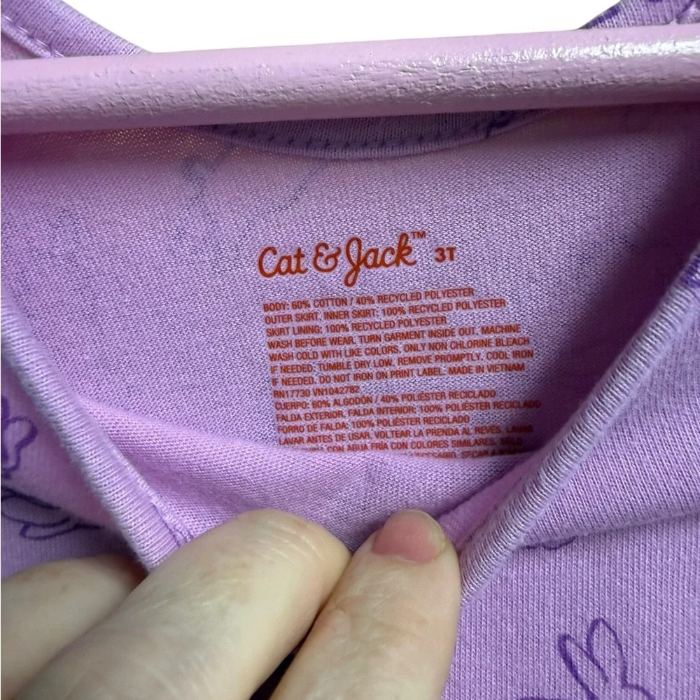 Cat & Jack Purple Bunny Easter Tulle Dress 3T